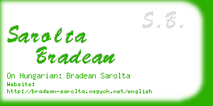 sarolta bradean business card